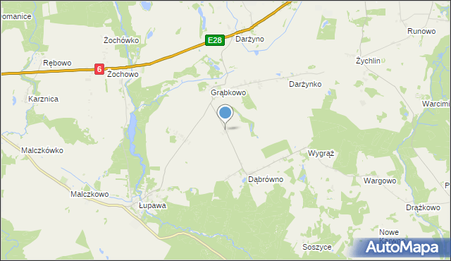 mapa Grąbkowo-Kolonia II, Grąbkowo-Kolonia II na mapie Targeo